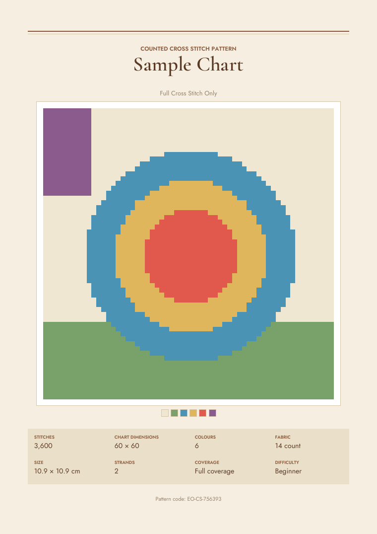 Cross Stitch grafik sayfaları — örnek 4